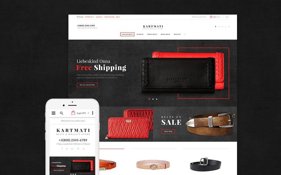 Belts and Wallets Magento Website Design - GoWebBaby.Com