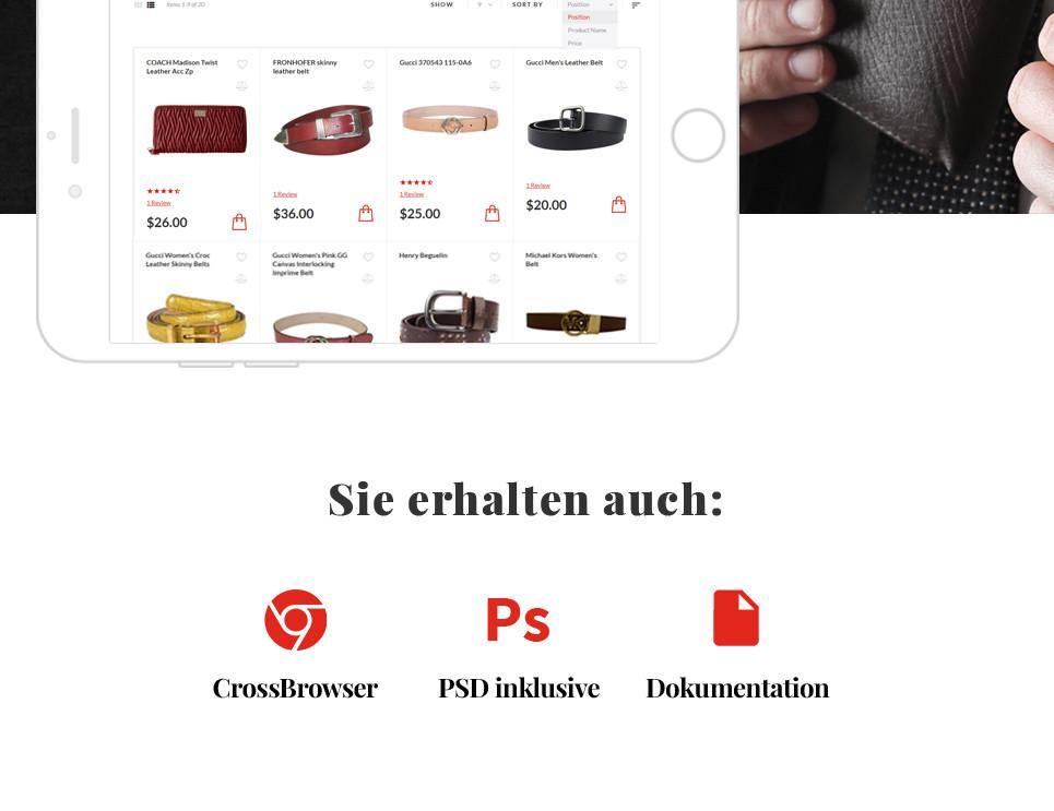 Belts and Wallets Magento Website Design - GoWebBaby.Com