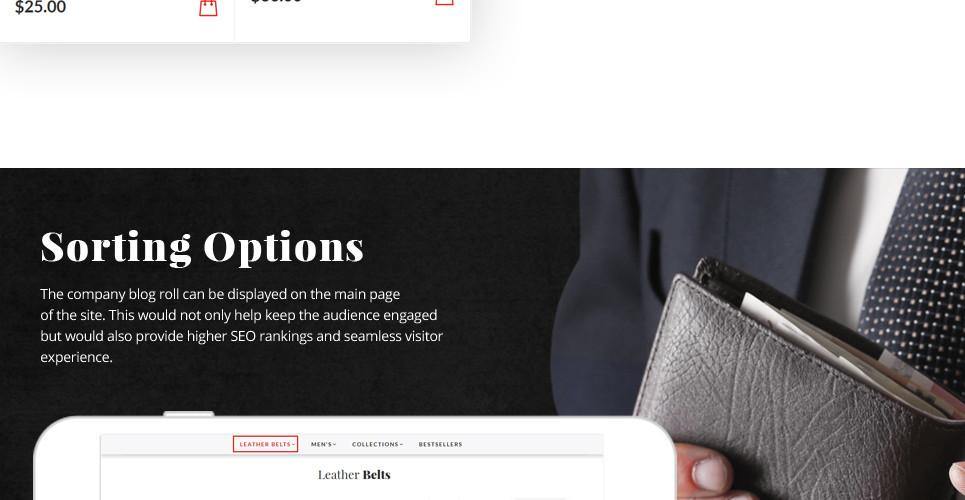 Belts and Wallets Magento Website Design - GoWebBaby.Com