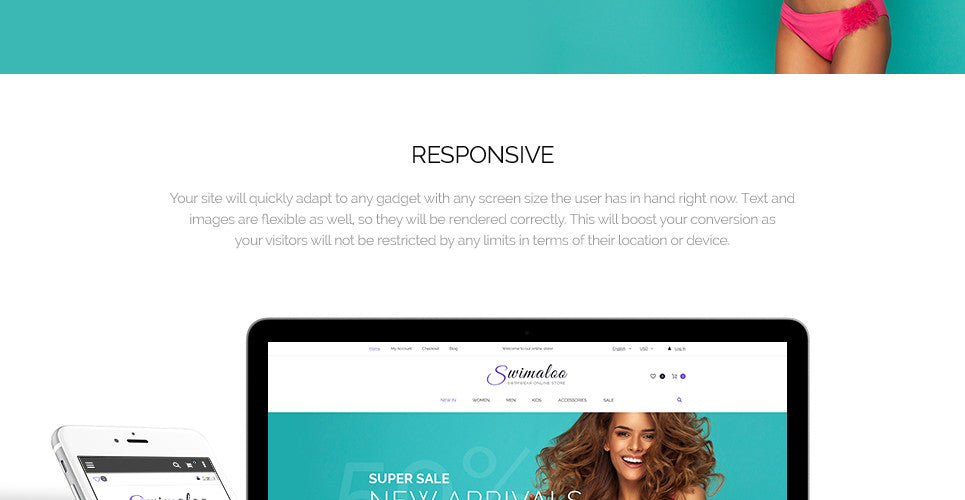 Swimwear Magento Website Design - GoWebBaby.Com