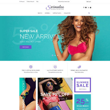 Swimwear Magento Website Design - GoWebBaby.Com