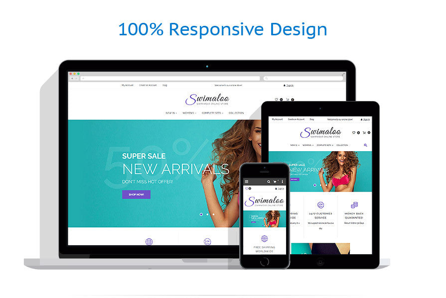 Swimwear Magento Website Design - GoWebBaby.Com