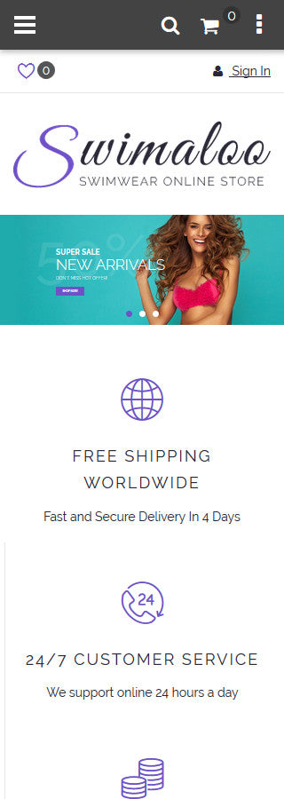 Swimwear Magento Website Design - GoWebBaby.Com
