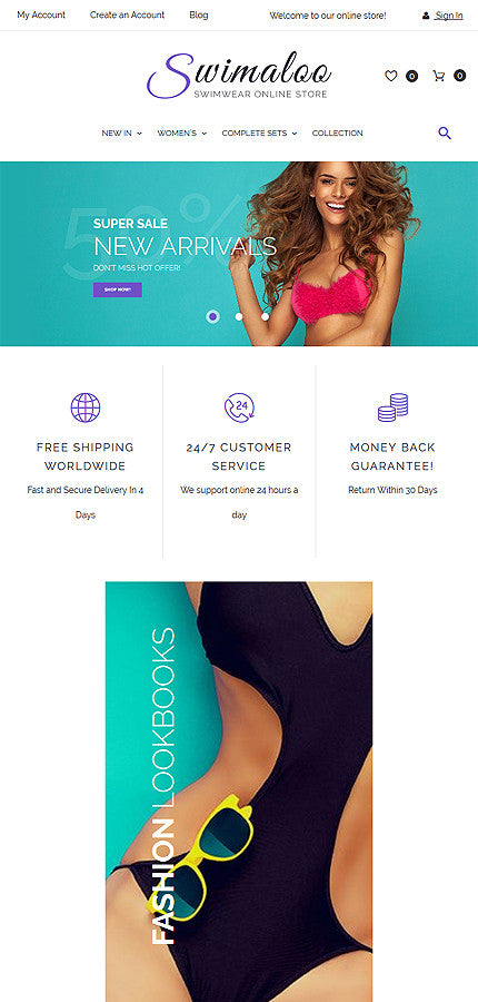 Swimwear Magento Website Design - GoWebBaby.Com