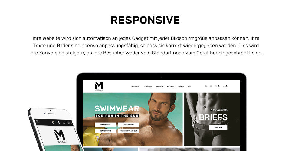 Mens Swimming Clothing - Magento Website Design - GoWebBaby.Com