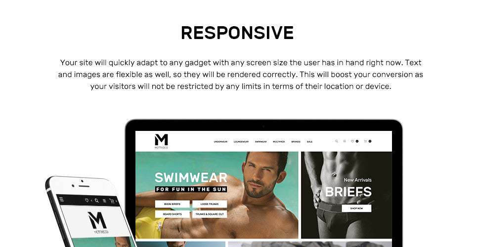 Mens Swimming Clothing - Magento Website Design - GoWebBaby.Com