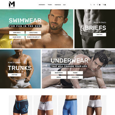 Mens Swimming Clothing - Magento Website Design - GoWebBaby.Com