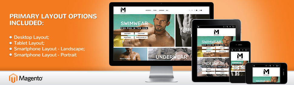 Mens Swimming Clothing - Magento Website Design - GoWebBaby.Com