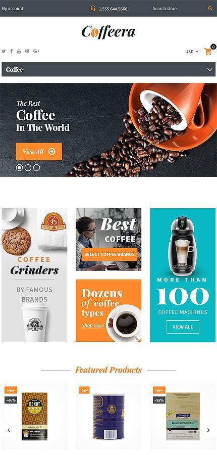 Coffee Shop - Shopify Theme - GoWebBaby.Com