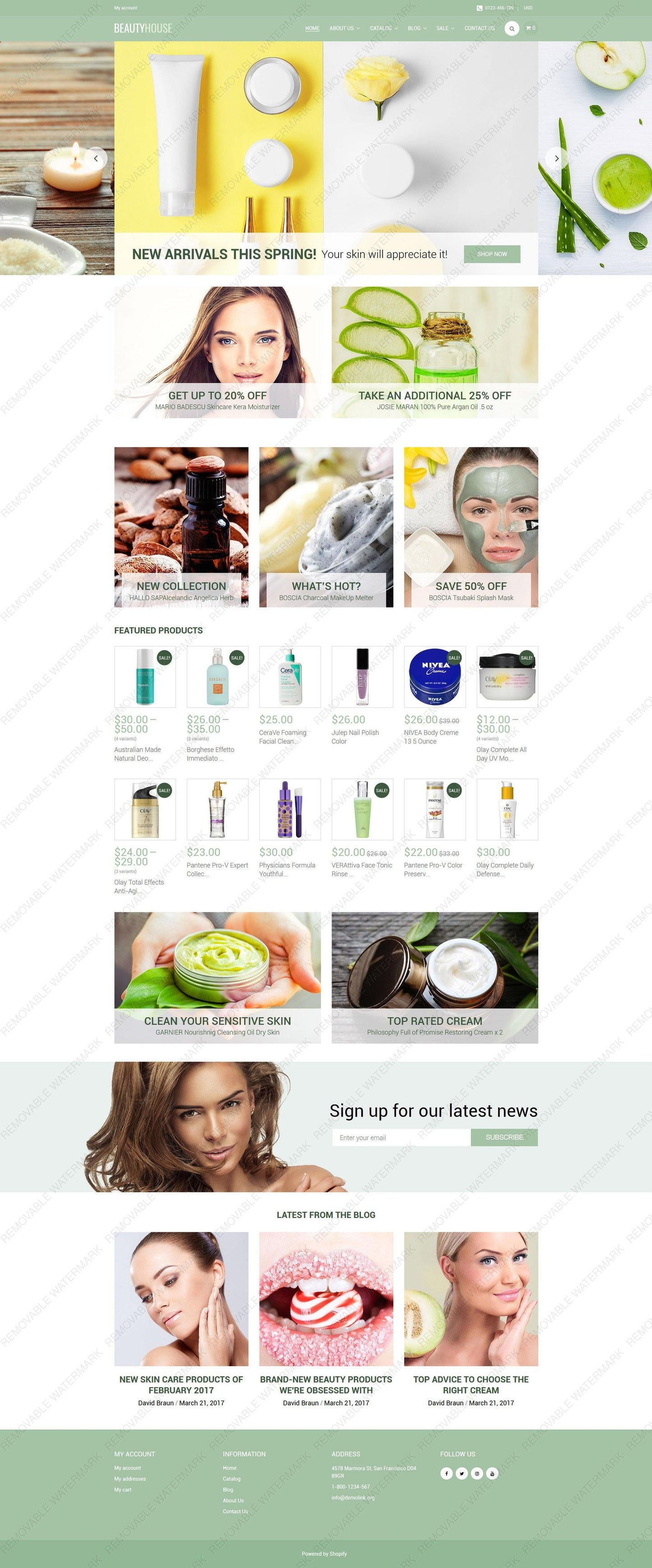 Beauty Products - Shopify Themes - GoWebBaby.Com