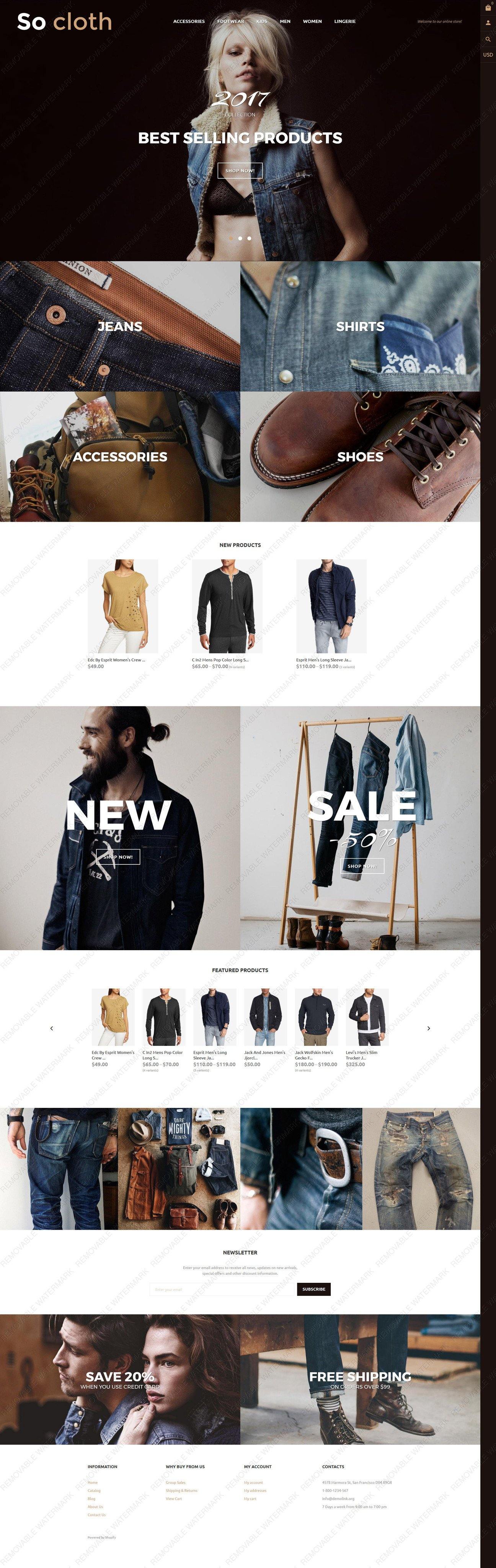 Clothing Products - Shopify Themes - GoWebBaby.Com