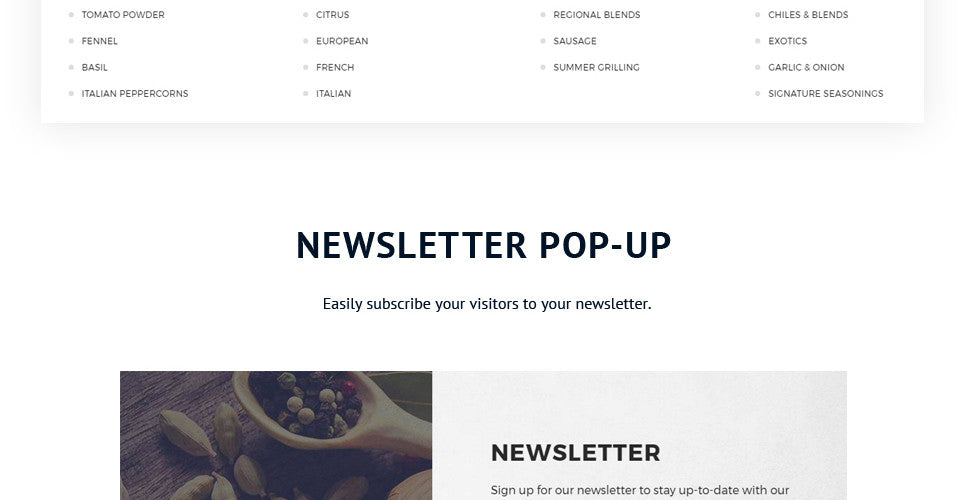 Spice Shop - Magento Website Design - GoWebBaby.Com