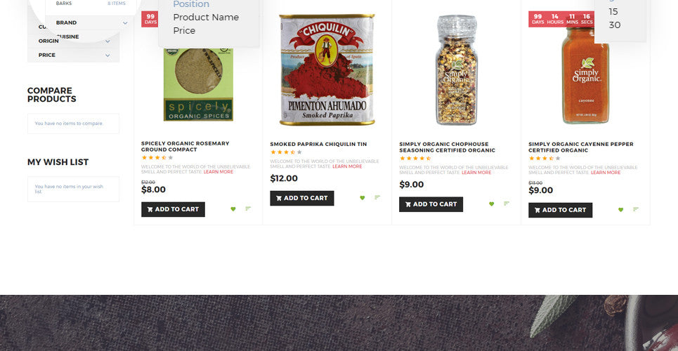 Spice Shop - Magento Website Design - GoWebBaby.Com