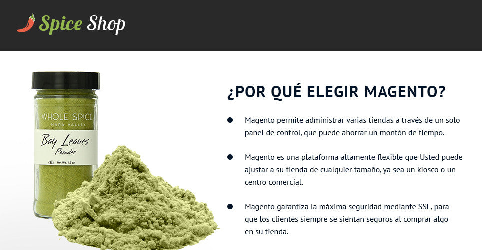 Spice Shop - Magento Website Design - GoWebBaby.Com