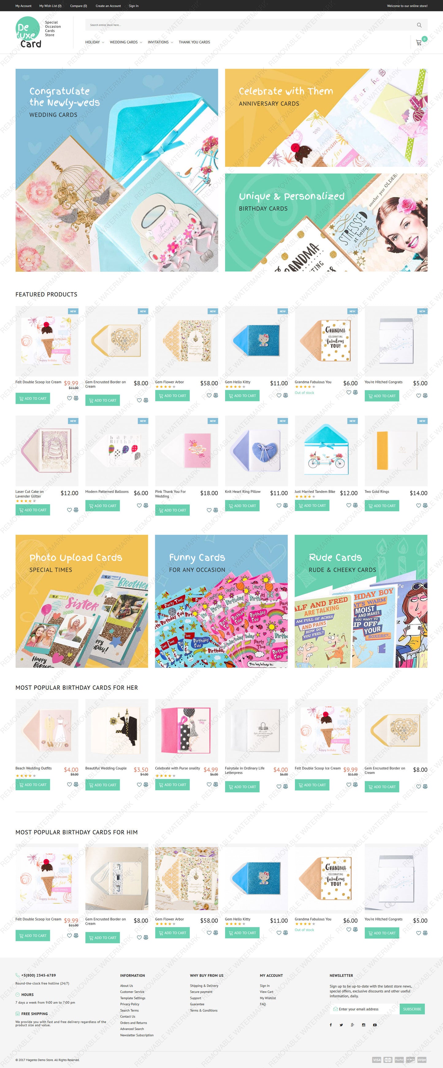 Gift Card Magento Website Design - GoWebBaby.Com