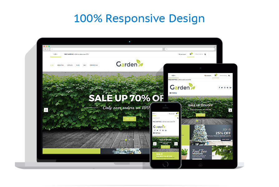Garden Products Website - Shopify Themes - GoWebBaby.Com