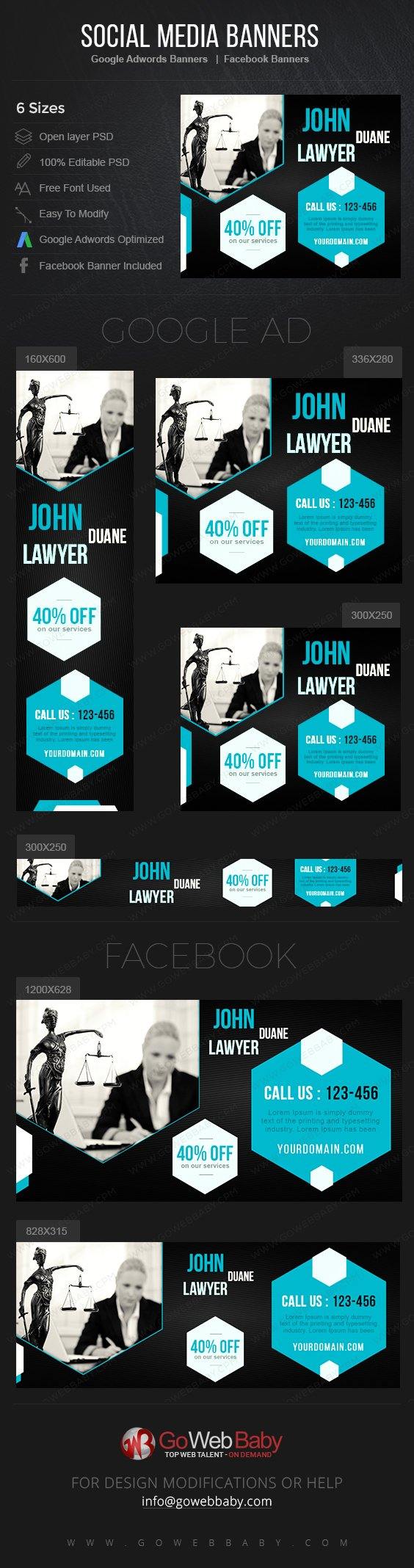 Google Adwords Display Banner with Facebook Banners - Advocate For Website Marketing - GoWebBaby.Com