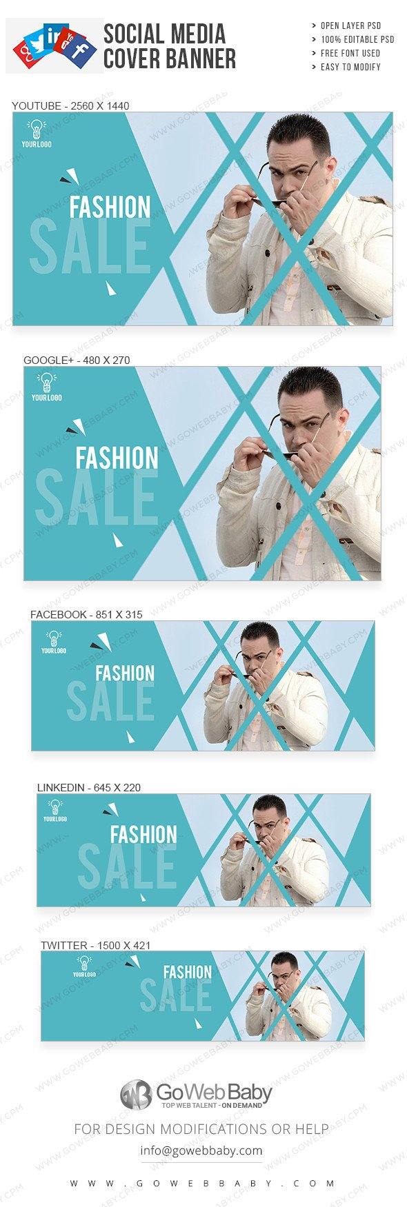 Fashion Style Social Media Covers For Website Marketing - GoWebBaby.Com