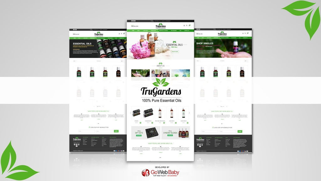 Essential Oil Web Templates Designed By Store GoWebBaby