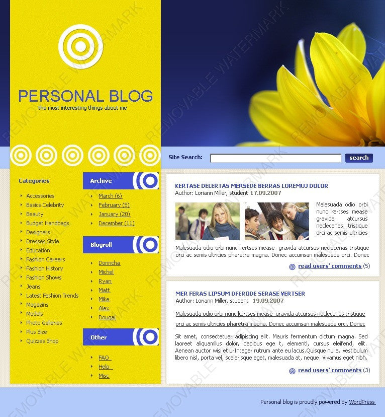 WordPress Themes - GoWebBaby.Com