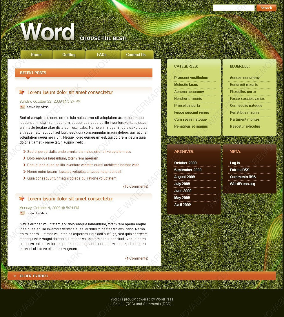 WordPress Themes - GoWebBaby.Com
