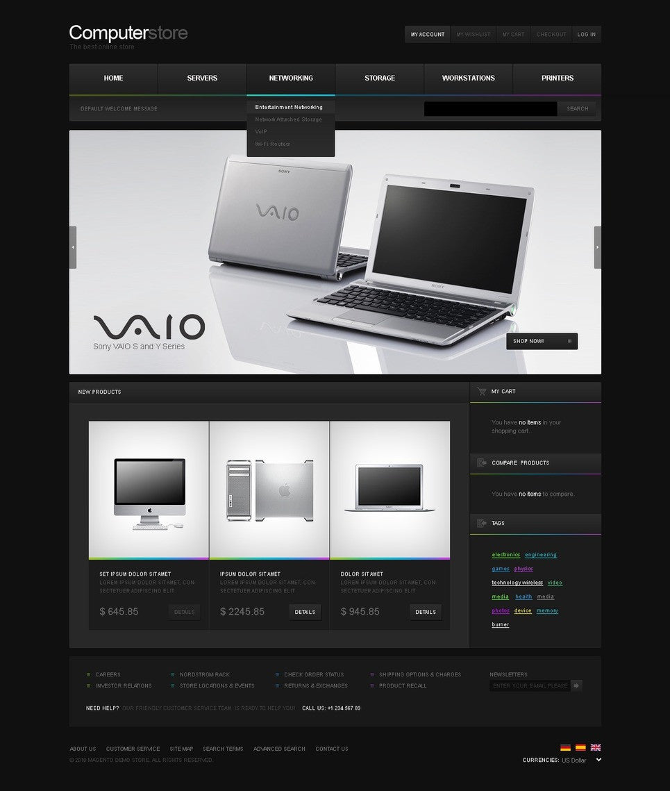 Magento Themes - GoWebBaby.Com