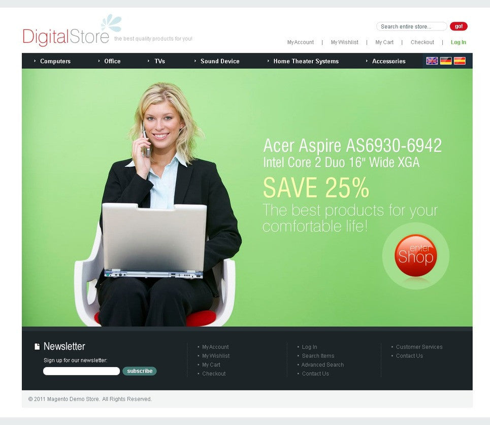 Magento Themes - GoWebBaby.Com