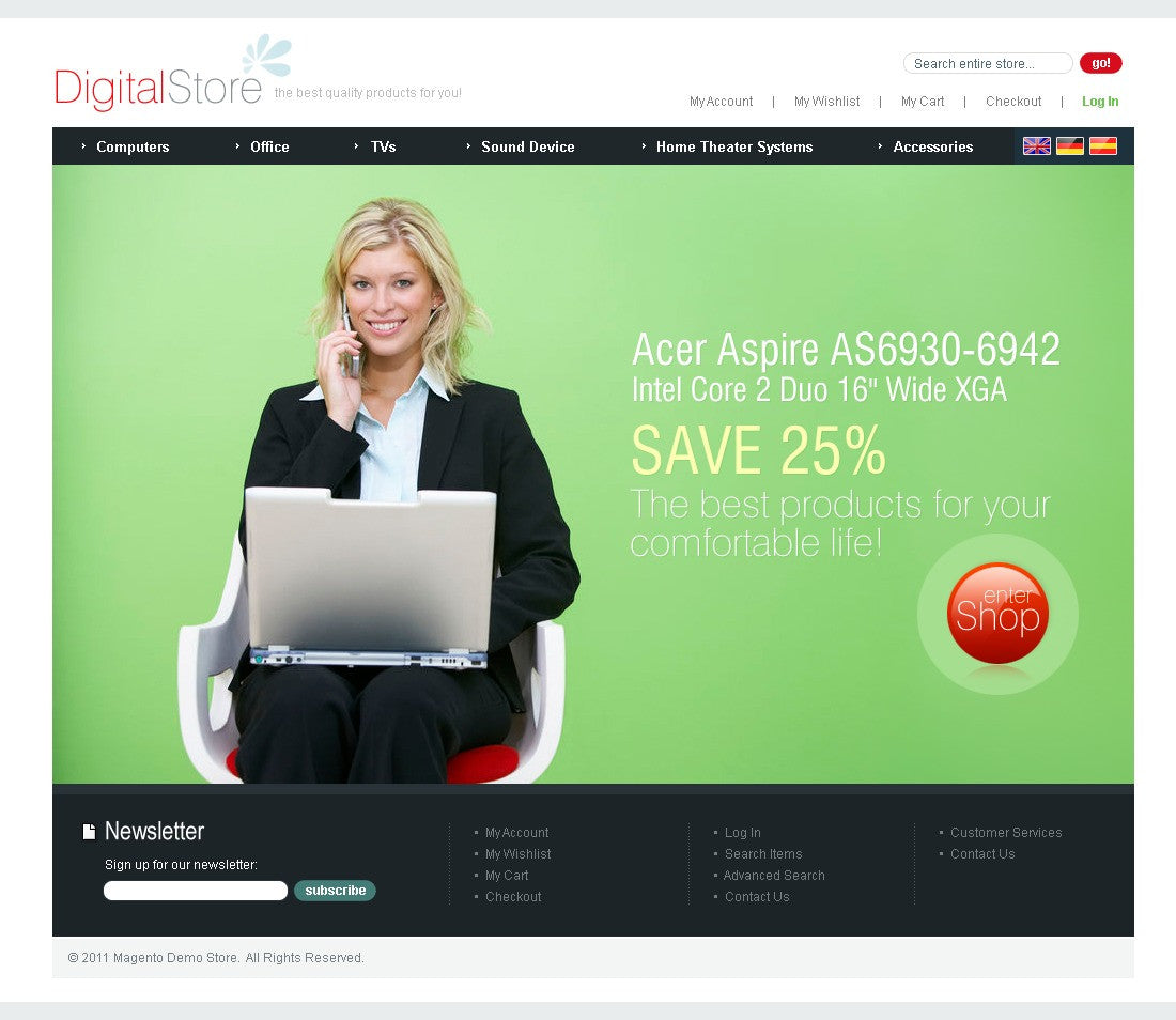 Magento Themes - GoWebBaby.Com