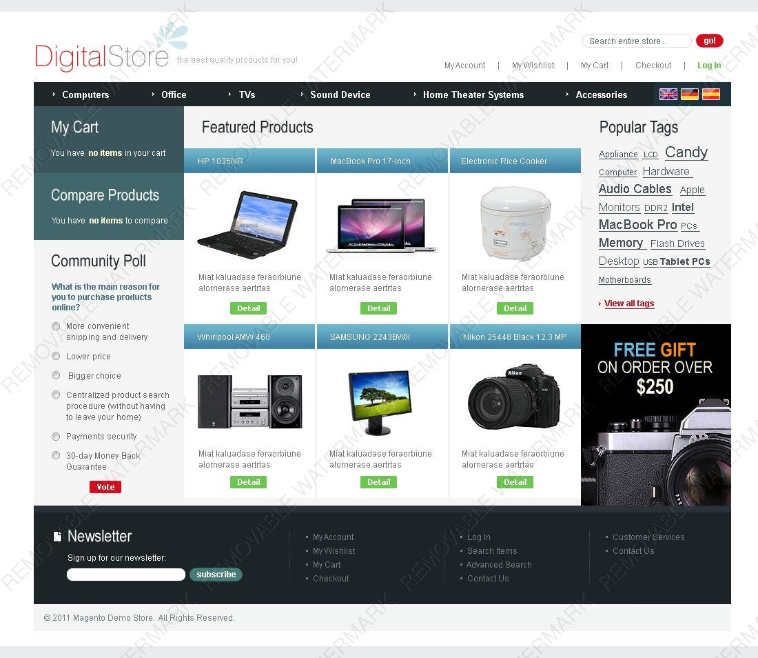 Magento Themes - GoWebBaby.Com