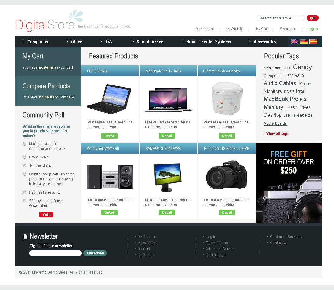 Magento Themes - GoWebBaby.Com