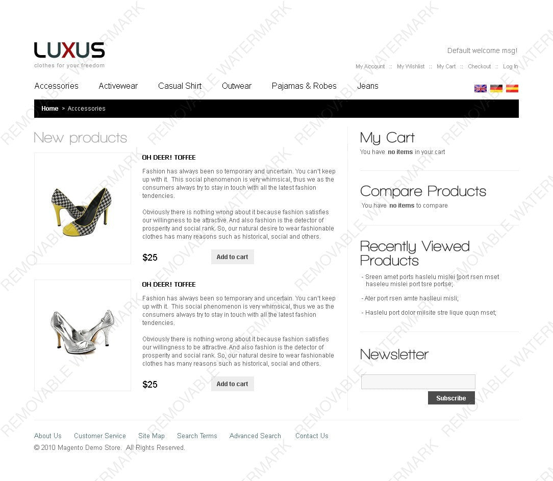 Magento Themes - GoWebBaby.Com