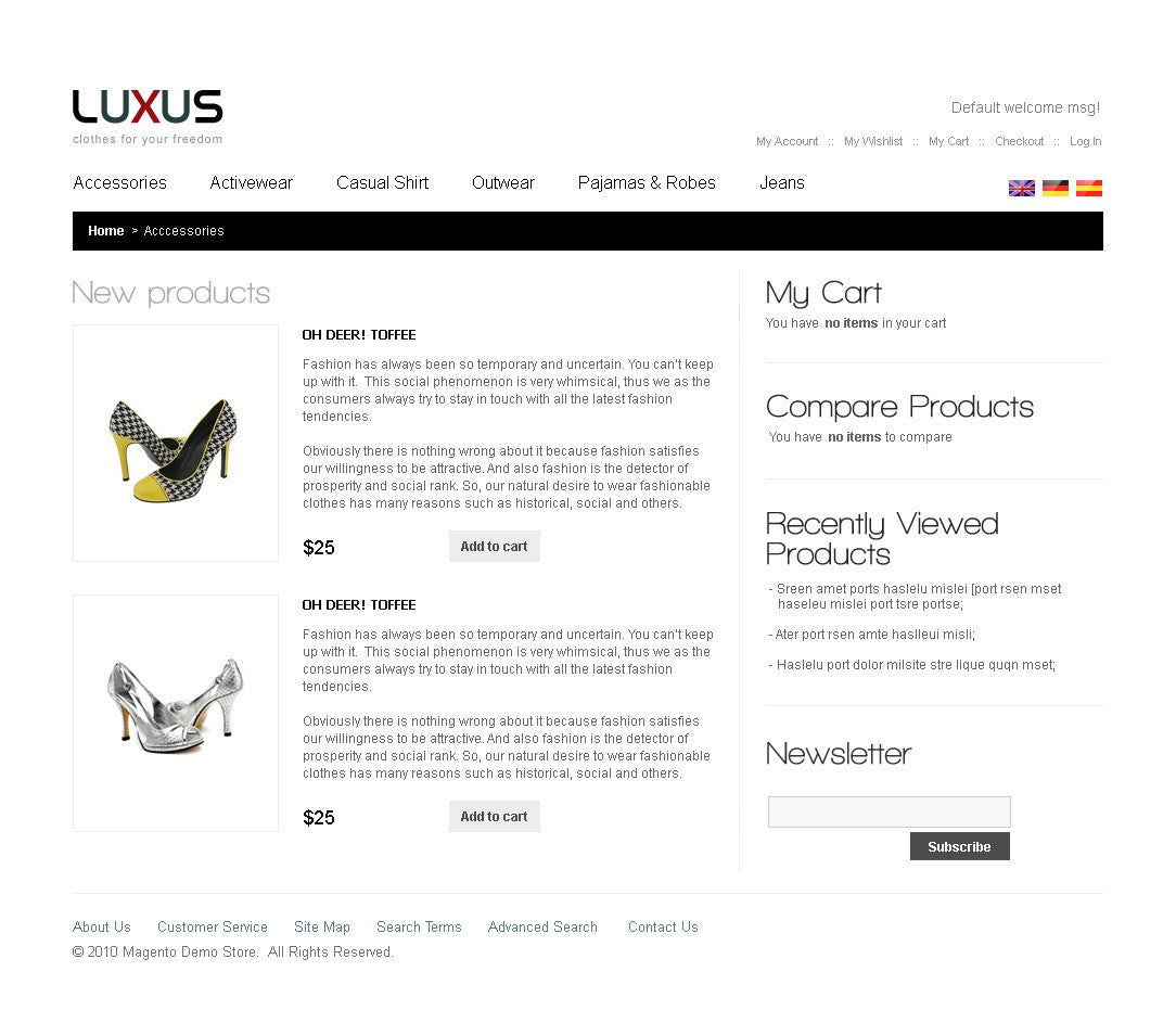 Magento Themes - GoWebBaby.Com
