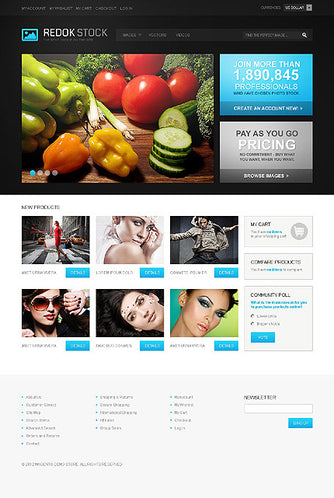 Photo Stock Magento eCommerce Website - GoWebBaby.Com