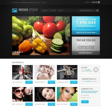 Photo Stock Magento eCommerce Website - GoWebBaby.Com