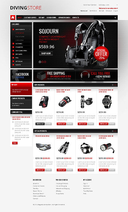 Magento Themes - GoWebBaby.Com