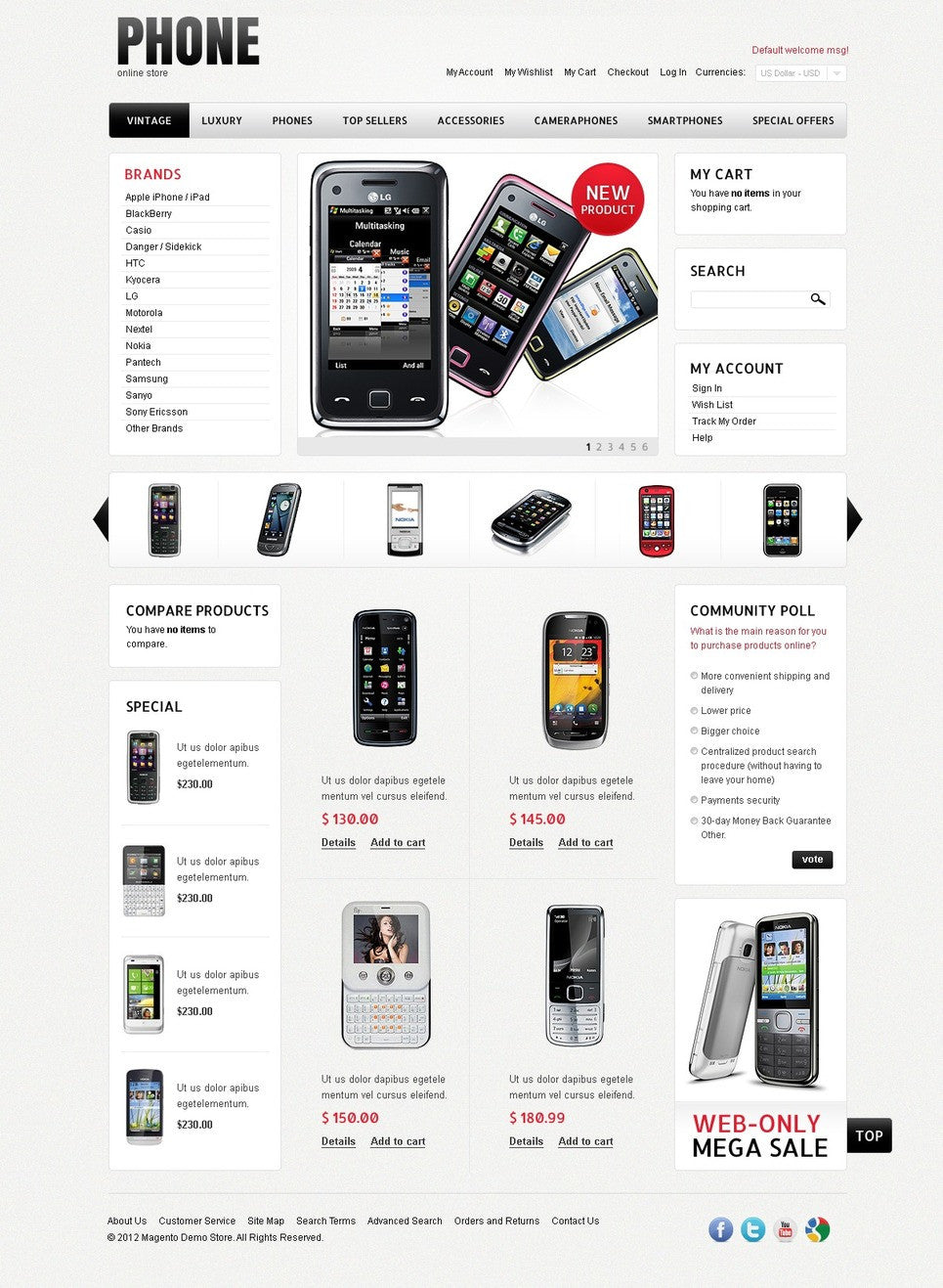 Magento Themes - GoWebBaby.Com