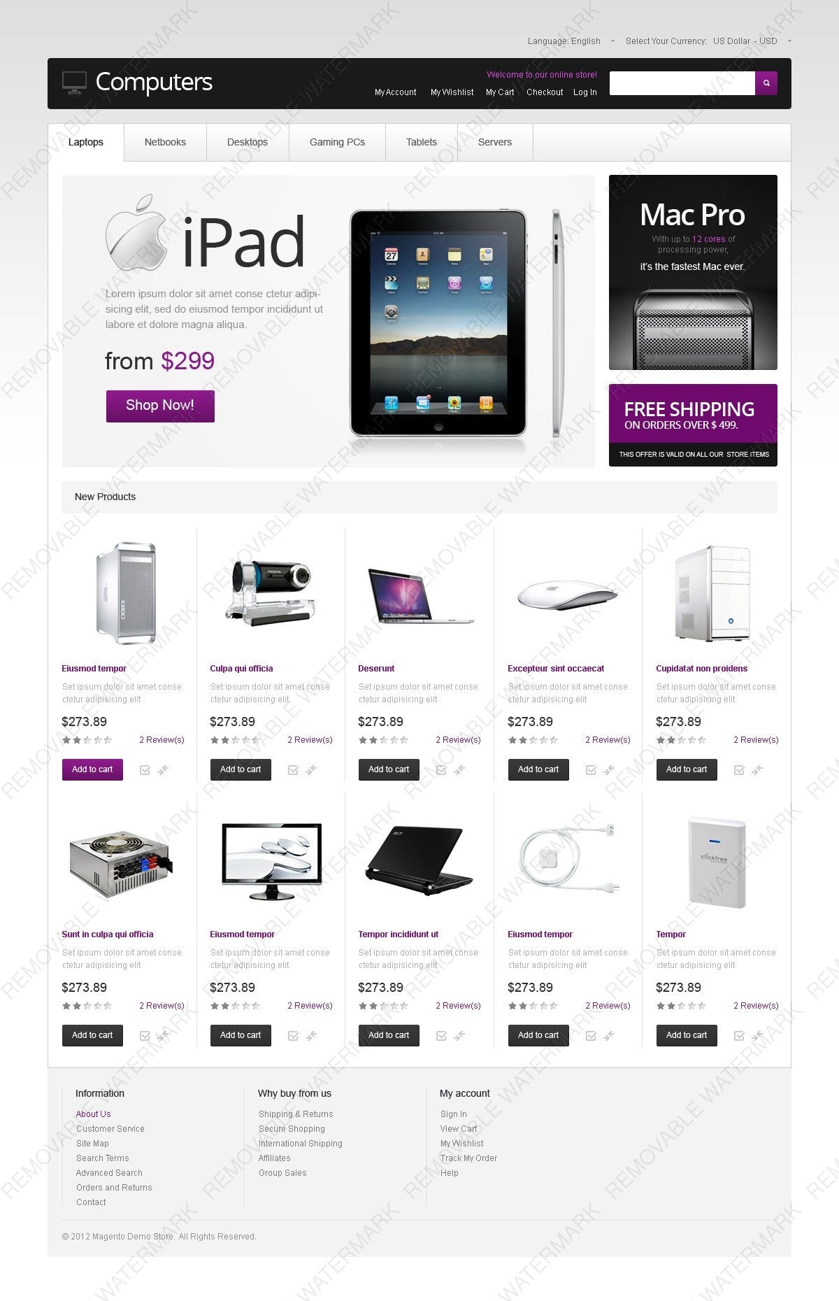 Magento Themes - GoWebBaby.Com