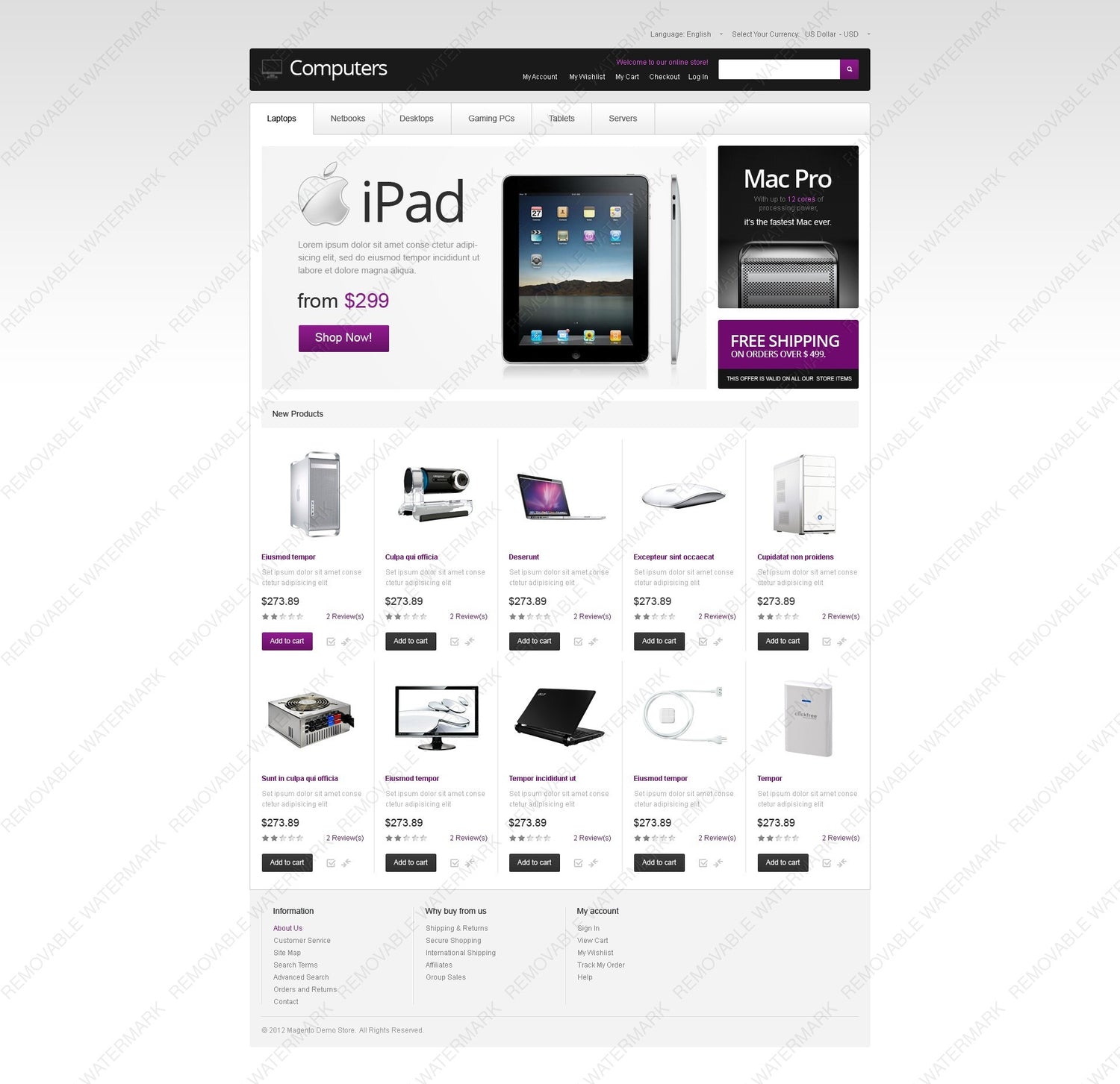 Magento Themes - GoWebBaby.Com