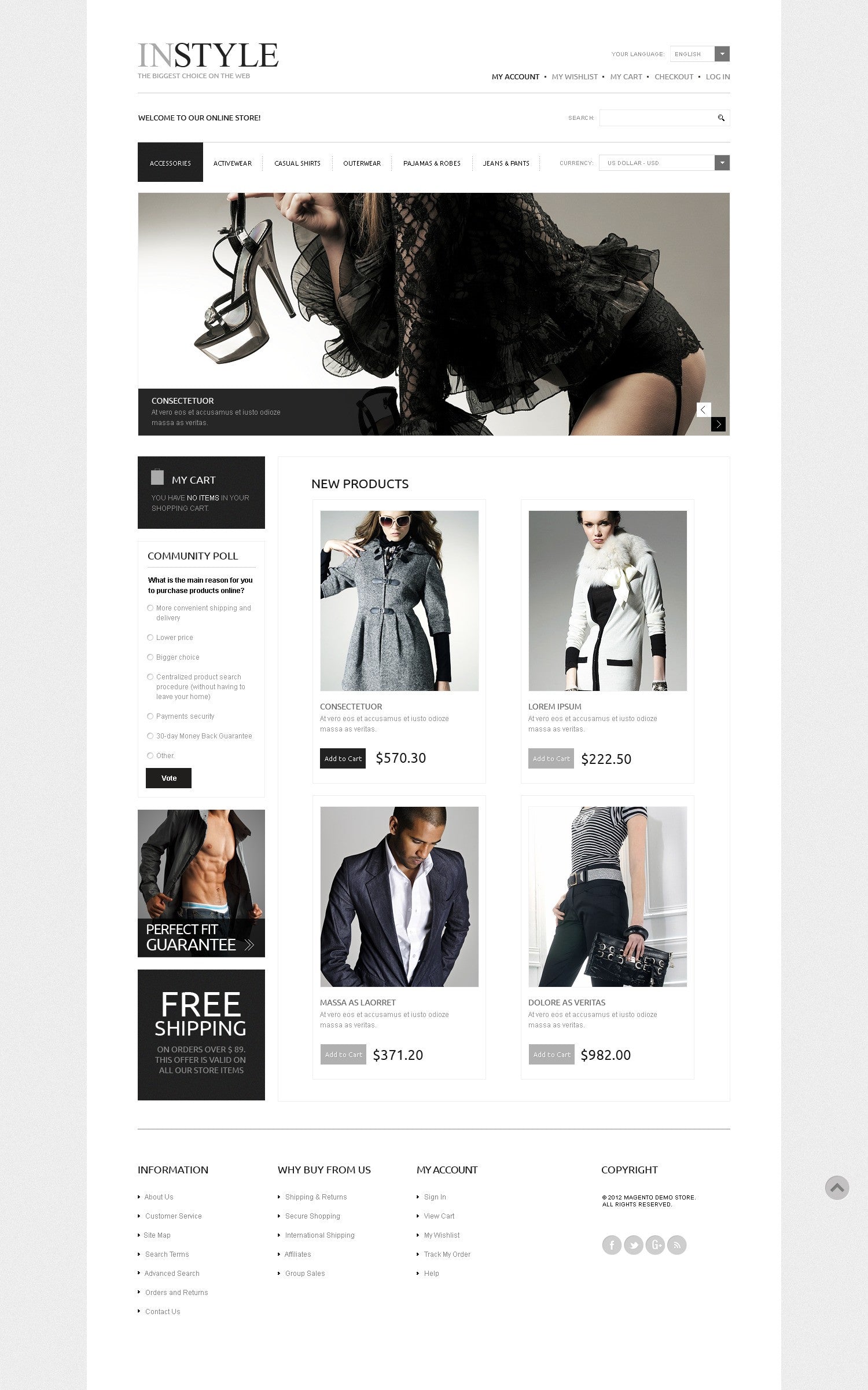 Magento Themes - GoWebBaby.Com