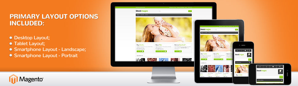 Stock Images Photography Magento Website Design - GoWebBaby.Com
