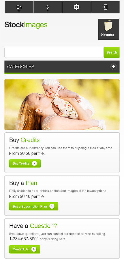Stock Images Photography Magento Website Design - GoWebBaby.Com
