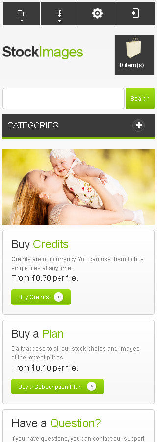 Stock Images Photography Magento Website Design - GoWebBaby.Com