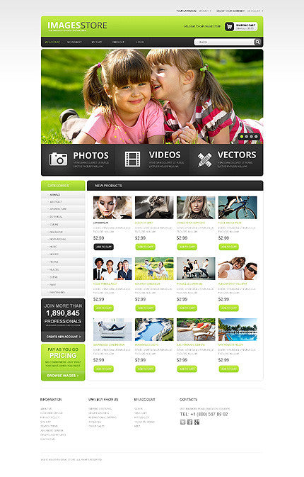 Image Store Magento Website Design - GoWebBaby.Com