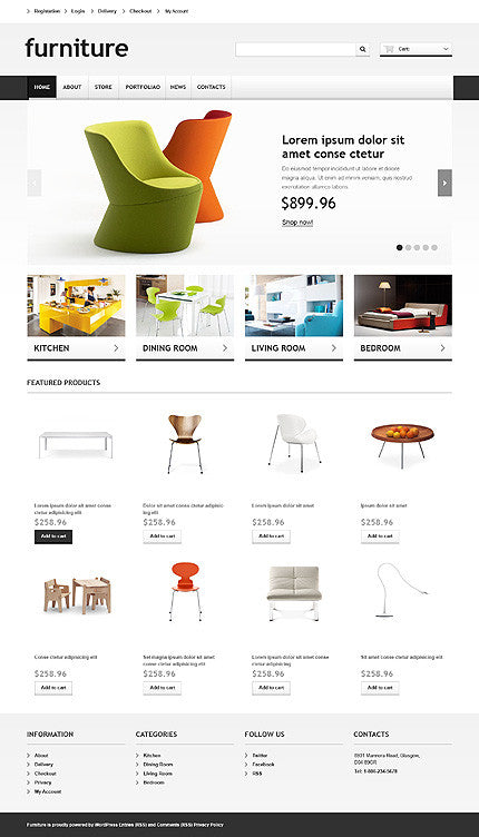Furniture Store WooCommerce Website Design - GoWebBaby.Com