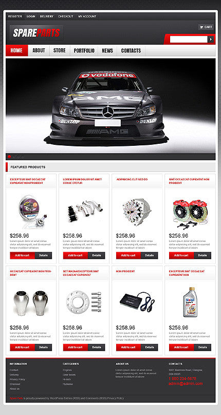Spare Parts WooCommerce Website Design - GoWebBaby.Com