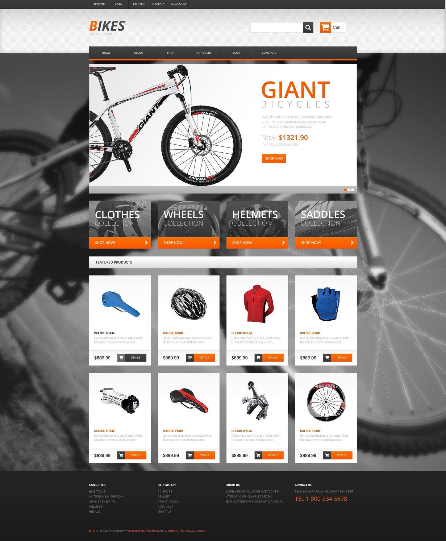 Bicycle Store WooCommerce Website Design - GoWebBaby.Com
