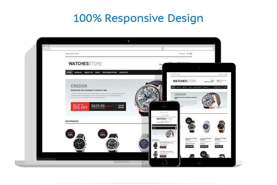 Watches Responsive Shopify Theme - GoWebBaby.Com