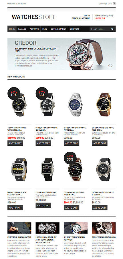 Watches Responsive Shopify Theme - GoWebBaby.Com