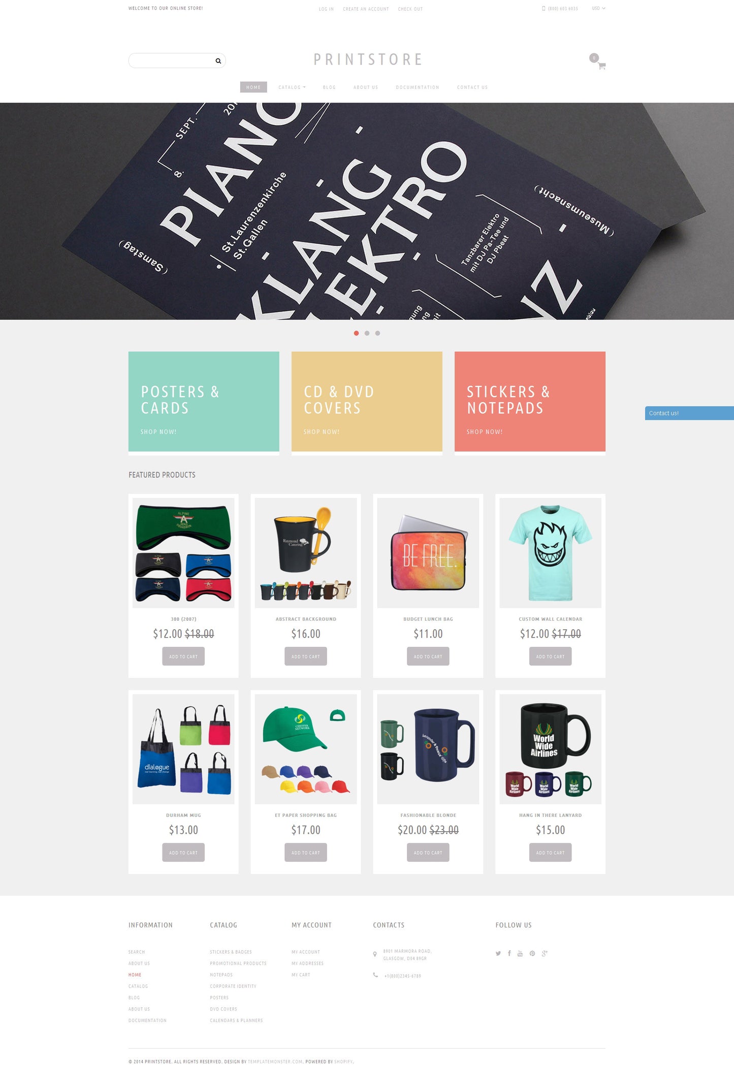 Print Shop Store Shopify Website Design - GoWebBaby.Com