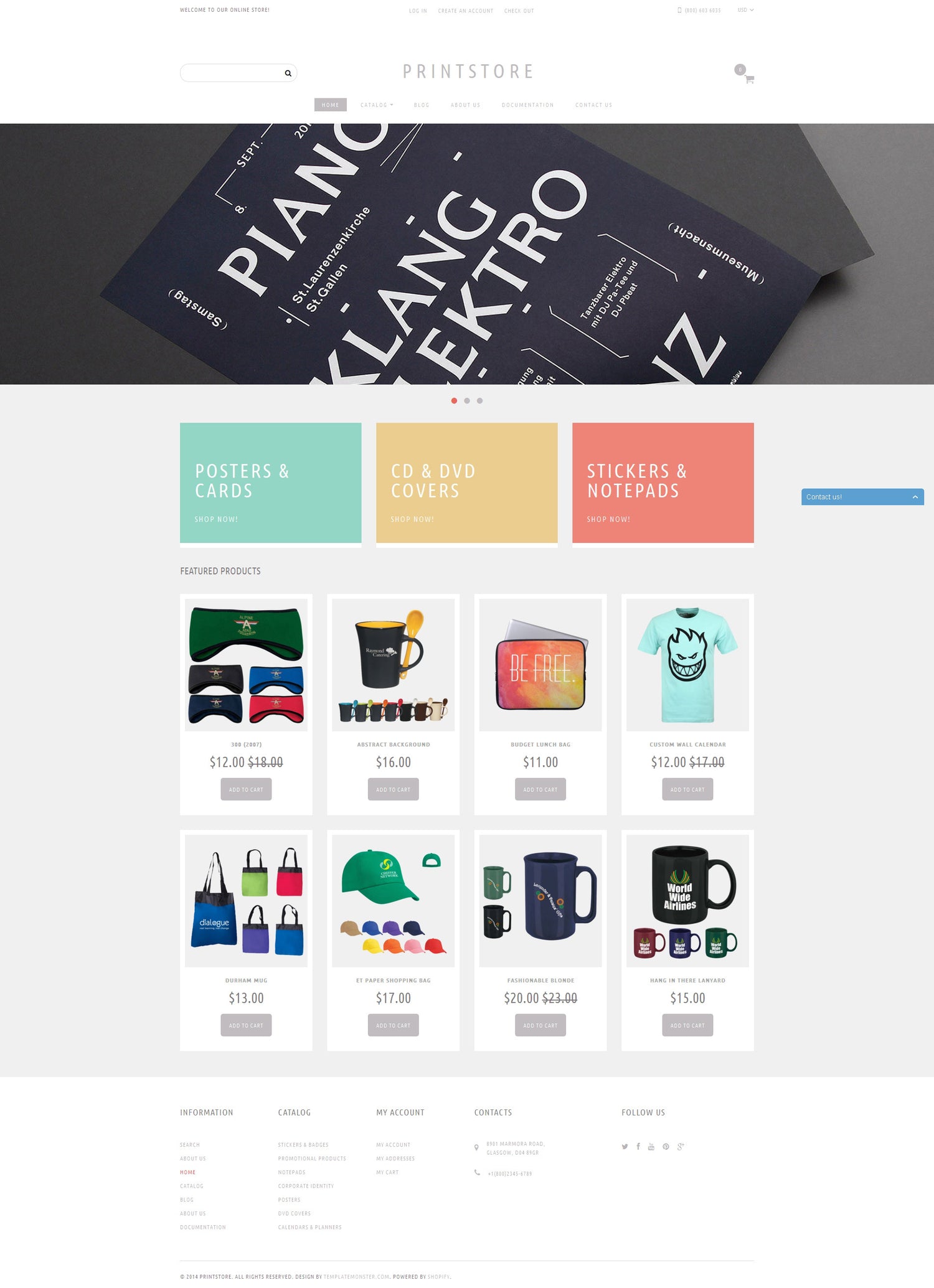 Print Shop Store Shopify Website Design - GoWebBaby.Com